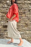 Shayle Indian Cotton Smock Shirt Watermelon